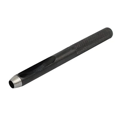 sourcing map Leder Dichtung Streifen Gürtel Hohl Loch Hand Werkzeug Schwarz 5mm Dmr DE de