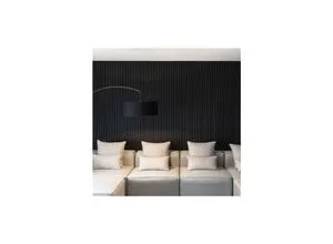HOME DELUXE Akustikpaneel SONIC, Black Oak - Wandpaneele für den Innenbereich, 240 cm lang und 0,96 m² Fläche, verbessern die Akustik und verleihen Ihrem Raum ein modernes Ambiente.