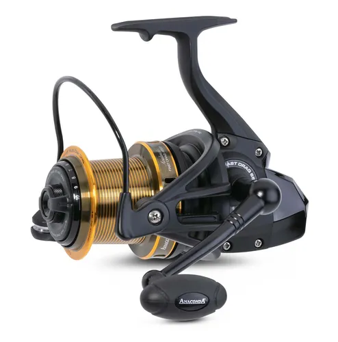 Anaconda Avalanche Fast Drag 6500 - Hochwertige Karpfenrolle mit revolutionärem Fast Drag Bremssystem für individuelle Bremsstufeneinstellung. Ideal für stilbewusste Angler, die auf Qualität setzen. Robustes Gehäuse und 6 Kugellager garantieren Langlebigkeit.