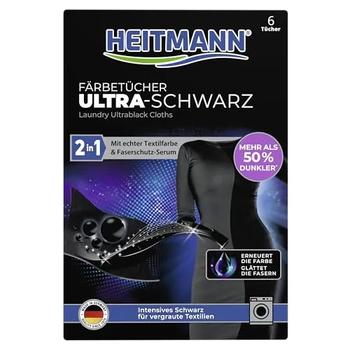 HEITMANN 2in1 Färbetücher Ultra-Schwarz