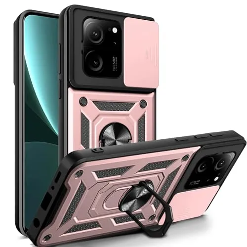 betterfon Handyhülle für Xiaomi 13T / 13T Pro | Stoßfest & Kratzfest | Mit Kameraschutz, Anti-Fingerabdruck & robustem Panzerschutz-Design | Rosegold