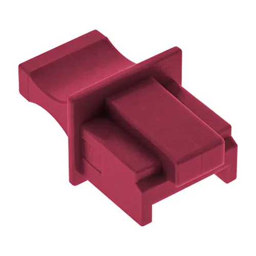 InLine 59942M 10er Blister Staubschutz, für RJ45 Buchse, dunkelrot, Mittel