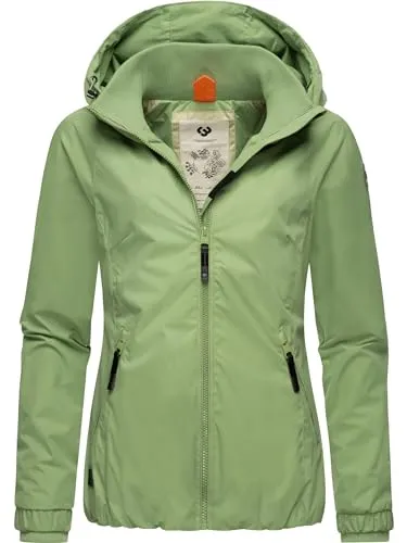 Ragwear Damen Übergangsjacke Dizzie Intl Light Green 3XL - Funktionsjacke, wasserdicht und winddicht mit 4000mm Wassersäule, ideal für Outdoor-Aktivitäten in der Übergangszeit.