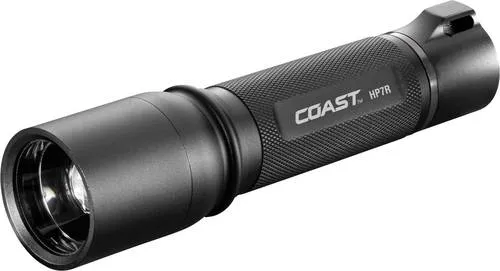 Coast HP7R LED Taschenlampe - 300lm, akkubetrieben, 33h - Taschenlampen mit 354m Leuchtweite, 3 Leuchtmodi und zusätzlichem Akku für ständige Einsatzbereitschaft. Ideal für Profis im Sicherheitsdienst, Jagd und Militär.