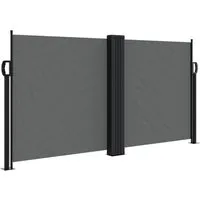 vidaXL Seitenmarkise Anthrazit 120x600cm – Ausziehbarer Sichtschutz für Balkon und Garten - Gestalte deinen Außenbereich mit dieser ausziehbaren Seitenmarkise! Schützt zuverlässig vor Wind und Sonne, ist wasserfest und einfach zu montieren. Ideal für Balkon, Terrasse oder Garten.
