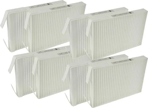 vhbw Filterset Ersatz für Wernig 527005400 für Lüftungsgerät - Luftfilter G4 / F7 (8 Stück), 18 x 12 x 4 cm, Weiß