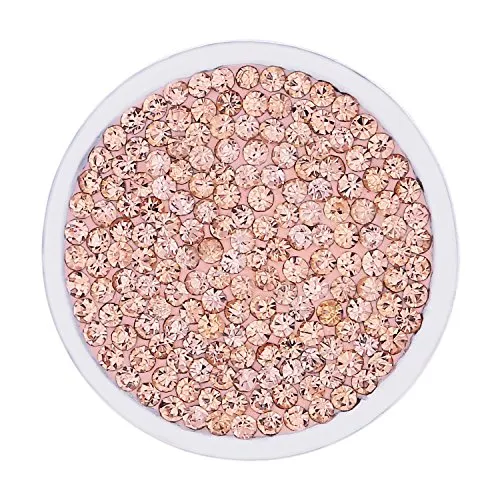 Morella Damen Amulett Coin 33 mm Zirkoniasteine lachsfarben in pink von Morella