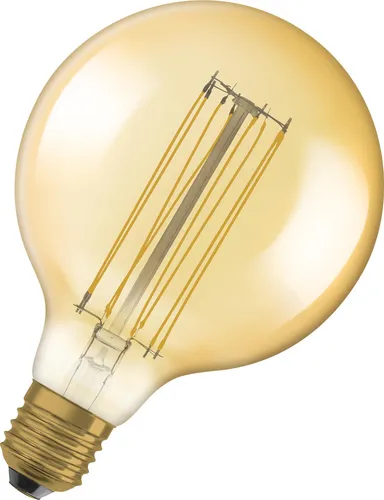 Osram Vintage 1906 LED E27 Globe Filament Gold 125mm 8.8W 806lm - 822 Extra Warm White | Dimmable