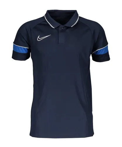 Nike Performance Academy 21 Poloshirt für Kinder - Hochwertiges Poloshirt aus 100% Polyester, ideal für junge Sportler. Mit kurzem Arm und Stehkragen, perfekt für Fußballtraining und Freizeit.