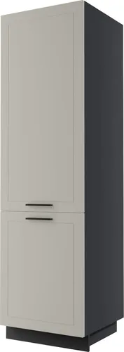 Feldmann-Wohnen Geschirrschrank, Creme & Schwarz, 5 Fächer - Einbauküchen-Komponenten mit Soft-Close-Funktion für sanftes Schließen und vielfältigen Farbausführungen. Perfekt zur individuellen Gestaltung Ihrer Küchenzeile.