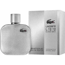 Lacoste L.12.12 Silver Grey Eau de Parfum 100 ml - Eau de Parfum, inspiriert vom Kult-Polo, mit blumig-holzigem Duft für kühne Weiblichkeit und elegantes Rosa-Metall-Finish.