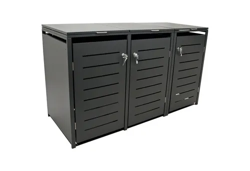 DEGAMO Mülltonnenbox 175x62x102cm für 3x 120 Liter Tonnen von DEGAMO