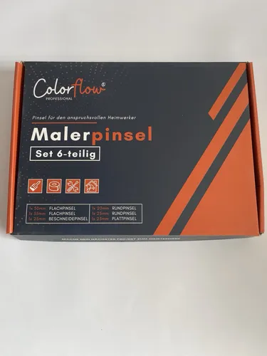 Malerpinsel Set 6-teilig - Perfekt abgestimmtes Pinselset für Maler -