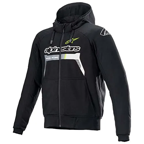 Alpinestars Chrome Ignition Hoodie schwarz/gelb-fluo S von Alpinestars
