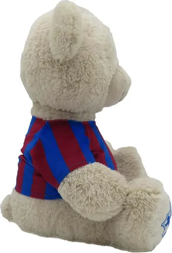 FC Barcelona Plüschbär 35 cm - Offizielles Produkt - Puppen & Zubehör: 35 cm großer Teddybär mit offiziellem Barça-T-Shirt, ideal als Geschenk für Fans und zur Dekoration.