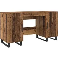 vidaXL Industrie-Computer-Schreibtisch aus altem Holz und Metall - Kinderschreibtisch mit großem Stauraum und industriellem Design, ideal für kreative Arbeitsplätze und Home-Offices.