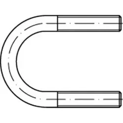 DIN 3570 Rundstahlbügel Stahl U A 30 / NW 20 M 10 feu, 100 Stück - Schellen: Feuerverzinkte Rundstahlbügel für langlebige Befestigungen, ideal für den Einsatz im Außenbereich.