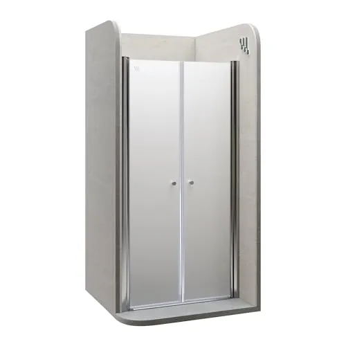 i-flair Dusch-Doppelflügeltür Lima 68x195 cm - Duschtüren aus satiniertem 6 mm ESG Sicherheitsglas, mit Hebe-Senk Mechanismus für einfachen Zugang und elegantes Design, ideal für moderne Badezimmer.