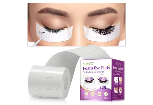 ALIVER Augenpads Wimpernverlängerung Eyepads Lashes fusselfrei 125 Stück Box, Augenpads