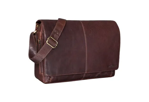 STILORD 'Alex' Vintage Ledertasche für 15,6 Zoll Laptops in braun von STILORD