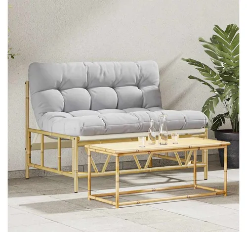 furnicato Gartenstuhl Outdoor Gartenbank 110 x 75 x 71 cm in Hellgrau - Moderne Gartenbank mit robustem Stahlrahmen und bequemer Textilene-Oberfläche. Ideal für entspannte Stunden im Freien. Einfach zu reinigen und flexibel einsetzbar.