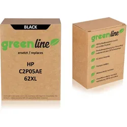 greenline HP C2P05AE 62XL Druckkopfpatrone - Schwarz, 12 ml, kompatibel mit HP Envy und OfficeJet Modellen, hochwertige Druckqualität
