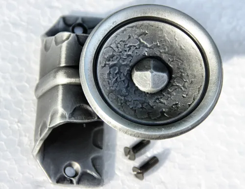 UHRIG Stossgriff Drücker Knauf schmiedeeisen Beschlag Gartentor Schloss Tür