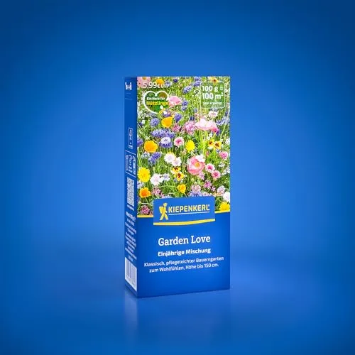 Kiepenkerl Blumensamen-Mischung Garden Love 1078060 – klassischer und pflegeleichter Bauerngarten zum Wohlfühlen - circa 150cm - Wildblumensamen, Blumenwiese