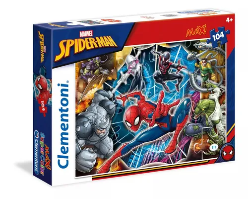 Puzzle maxi 104 elementy. Supercolor. Spider-Man Clementoni 8005125237166