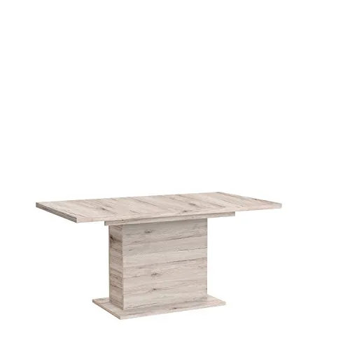 Esstisch Dining Tables EST42 - Ausziehbarer Säulentisch in Sandeiche - Tische & Stehtische: Moderner Esstisch mit ausziehbarer Platte für bis zu 8 Personen, ideal für Esszimmer, Länge von 160-200 cm, bietet Flexibilität für jede Gelegenheit.