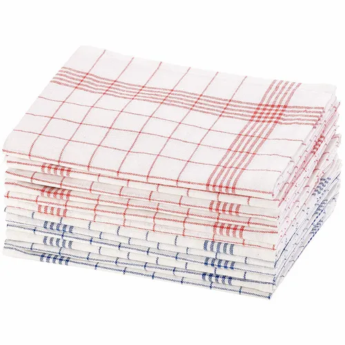 12er-Set Halb-Leinen-Geschirrtücher 70x50 cm - Geschirrtücher aus Halbleinen, OEKO-TEX® Standard 100, ideal für eine nachhaltige und elegante Küchenausstattung.