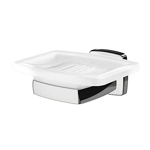 AGA34200 AM.PM Gem Seifenhalter mit Wandbefestigung ohne Bohren(ohne Klebemittel), Seife Halter Schale Glas Seifenablage Seifenschale Toilette WC Bad, AGA34200 AM.PM Gem