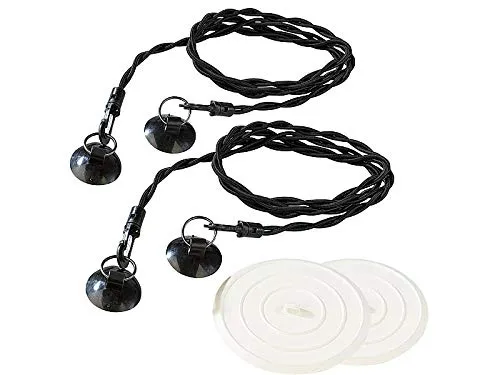 infactory Wäscheleine ohne Bohren: 4er-Set Camping- & Reise-Wäscheleine, Universal-Stöpsel, klammerlos (ausziehbar ohne Bohren, Balkon ohne, Wäscheständer Wand)