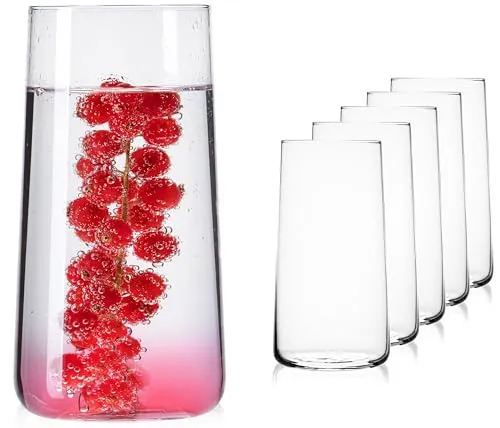 IMPERIAL Trinkgläser aus Glas 490ml (max.550ml) Set 6 Teilig Wassergläser Saftgläser Longdrinkgläser Cocktailgläser groß