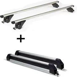 Skiträger Silver Ice + Dachträger VDP KING1 für Audi A6 Avant