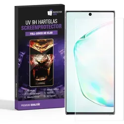 1x UV-Liquid 9H Panzerglas für Samsung Galaxy Note 10 Plus 3D KLAR echtes Tempered Panzerhartglas Schutzglas Displayschutz Panzerfolie Schutzfolie Screen Protector