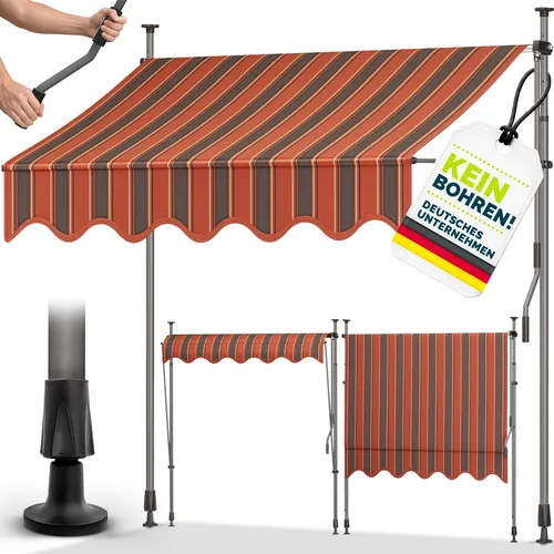 tillvex Klemmmarkise 350 cm in orange von tillvex