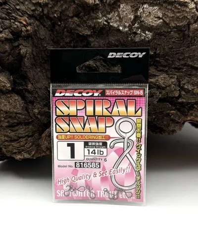 Decoy Spiral Snap Gr.1 / 6,3kg 6 Stück Matt Schwarz Black NEW OVP