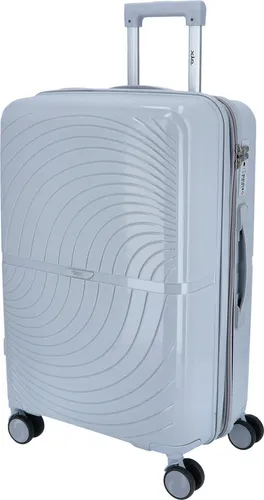 DYX 4 Rollen Trolley M 67 cm Paris hellgrau - Trolley mit Dehnfalte für zusätzliches Packvolumen, TSA-Zahlenschloss für Sicherheit und 360°-Drehrollen für komfortables Reisen.