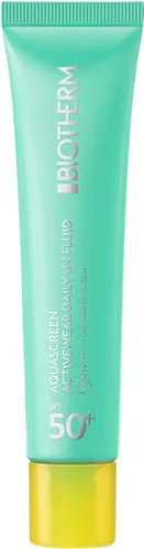 Biotherm Aquascreen UV Daily SPF50 – Ultraleichter Sonnenschutz - Sonnenpflege mit sehr hohem UV-Schutz SPF50+. Die nicht fettende Textur ist schweißresistent und ideal für aktive Lebensstile. Genießen Sie ein geschmeidiges Hautgefühl!