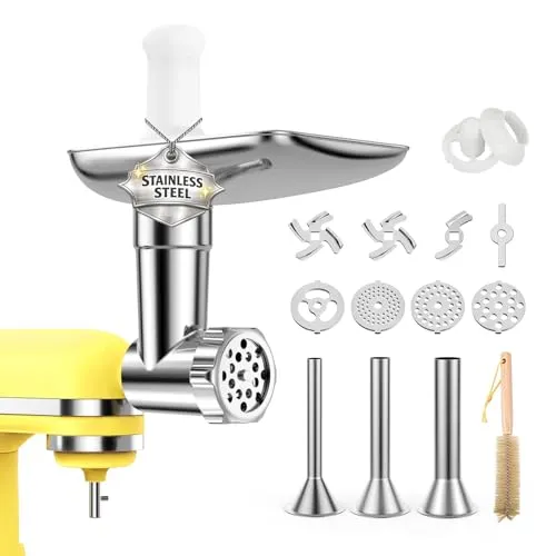 Fleischwolf Aufsatz Edelstahl für KitchenAid Standmixer