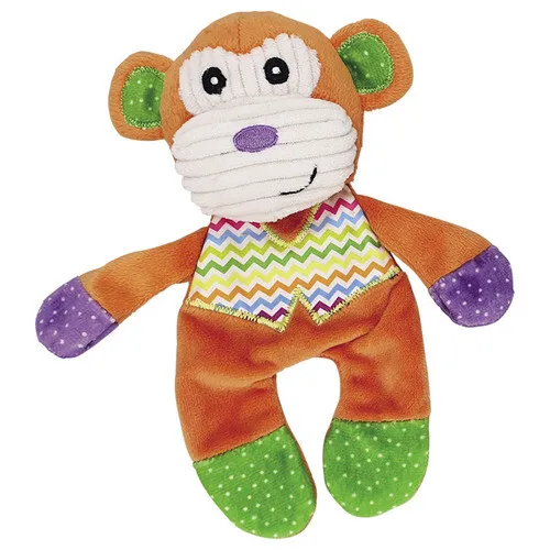 Nobby Hundespielzeug Plüsch Affe flach 21 cm mit Squeaker & Knistereffekt