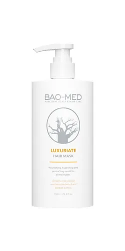 BAO-MED Luxuriate Hair Mask 750ml – Luxuriöse Haarpflege - Die BAO-MED Luxuriate Hair Mask 750ml bietet reichhaltige Pflege für alle Haartypen. Mit über 97 % natürlichen Inhaltsstoffen regeneriert sie das Haar und sorgt für Glanz und Geschmeidigkeit. Ideal für eine verwöhnende Haarbehandlung!