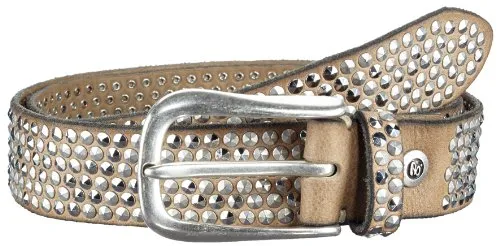 B Belt Unisex - Gürtel BB0225L03 in Beige, 90 cm - Damen-Gürtel aus weichem Leder, modische Nieten und hoher Tragekomfort für einen exklusiven Look.