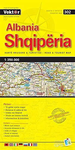 Albanien Straßenkarte 1 : 350 000 GPS