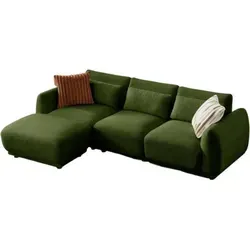 YHL Voyura 10 Dunkelgrüne Couch mit Teddy-Rückenkissen von YHL Voyura