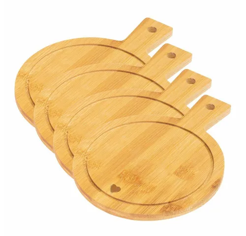 WESTMARK Servierplatte 4 Stk. Tapasplatten »Tapas + Friends«, Bambus, 19 x 14 cm, Bambus