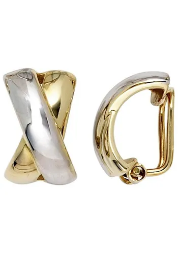 JOBO Paar Ohrclips, 333 Gold bicolor von JOBO
