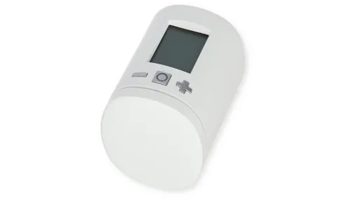 Rademacher Heizkörperthermostat DuoFern 9433-1 - Thermostat für Smart Home, App-fähig zur Raumtemperatursteuerung. Mit Fenster-Offen-Erkennung und individueller Wochenprogrammierung für effizientes Heizen und Kostensenkung.