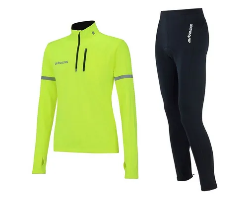 Airtracks Fahrradhose Herren Thermo Radtrikot Set (Fahrradtrikot Set, 2-tlg., Fahrradhose lang + Fahrradtrikot Langarm für Herbst-Winter) » S M L XL XXL XXXL «